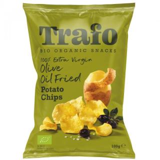 Kartoffelchips in Olivenöl gebacken